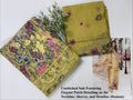 Pastel Yellow Floral Cambric Unstitched Salwar Suit Set