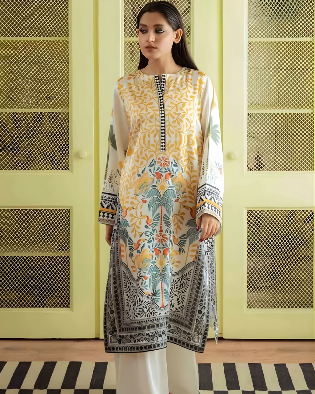 Premium Imp Maslin 2-Piece Co-Ord Set with Boutique Stitching – Floral Printed Designer Coords for Women