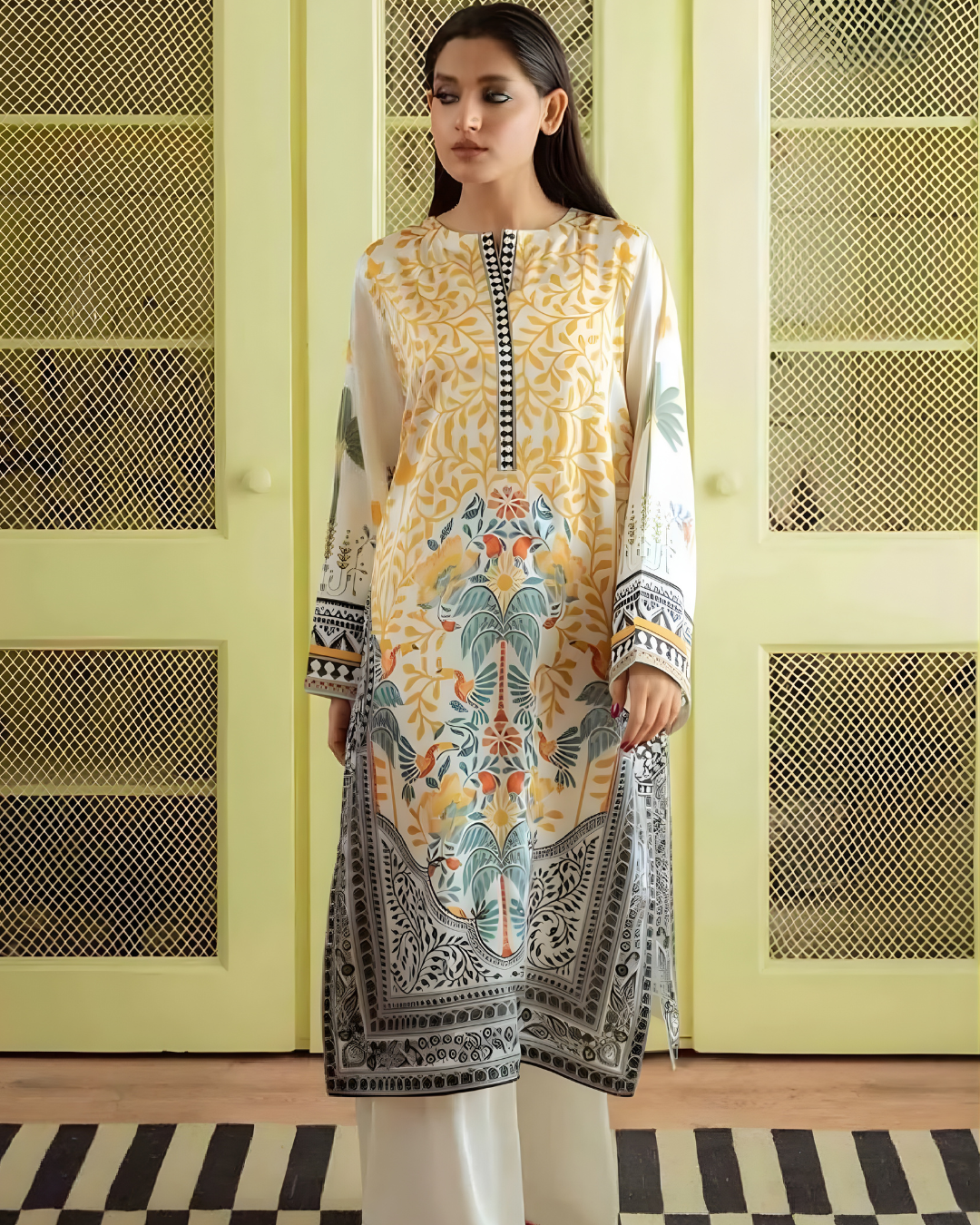 Premium Imp Maslin 2-Piece Co-Ord Set with Boutique Stitching – Floral Printed Designer Coords for Women