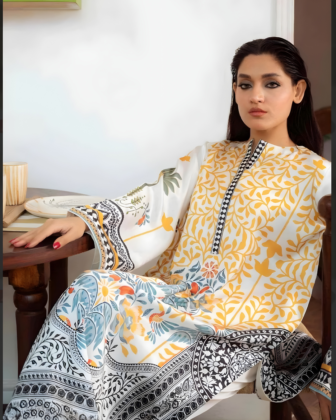 Premium Imp Maslin 2-Piece Co-Ord Set with Boutique Stitching – Floral Printed Designer Coords for Women