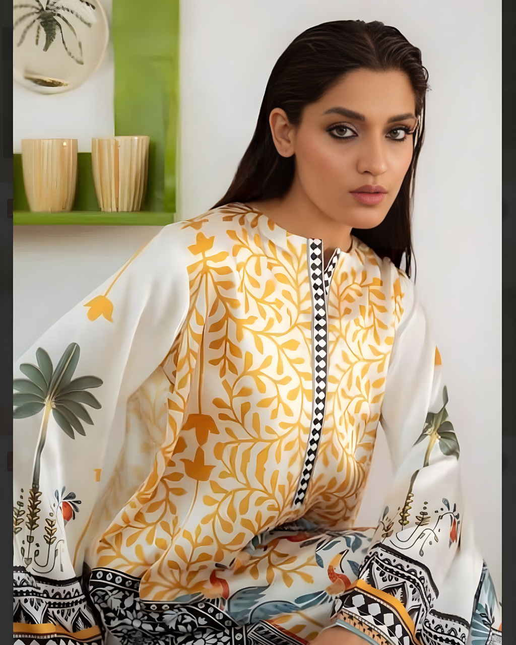 Premium Imp Maslin 2-Piece Co-Ord Set with Boutique Stitching – Floral Printed Designer Coords for Women