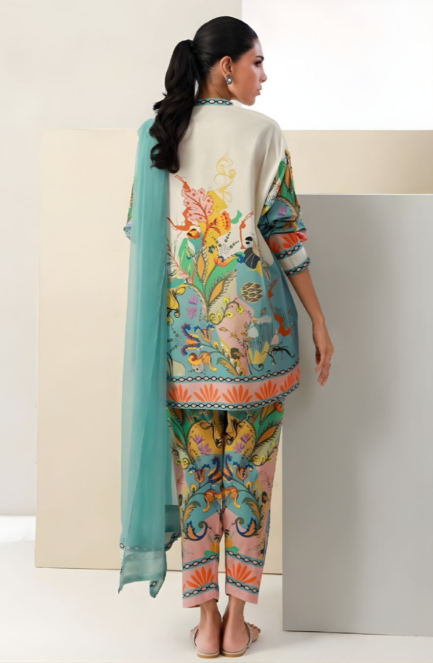 Premium Swiss Cotton 3-Piece Co-Ord Set for Women | Boutique Stitching