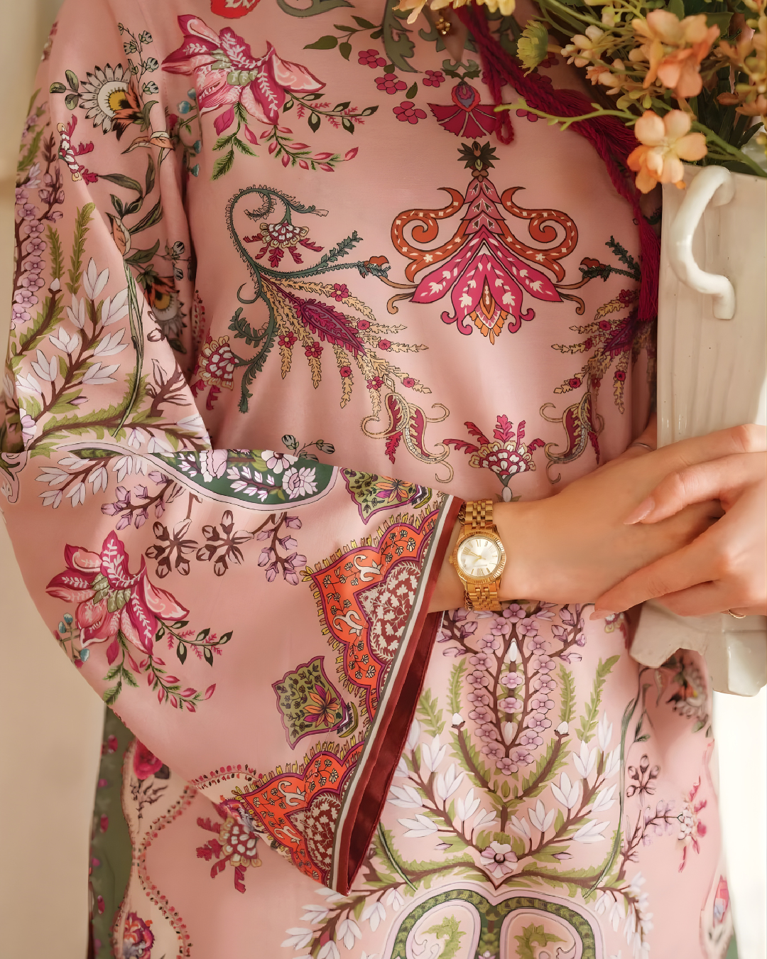 Wine Premium Royal Maslin 2pc Co-Ord Set