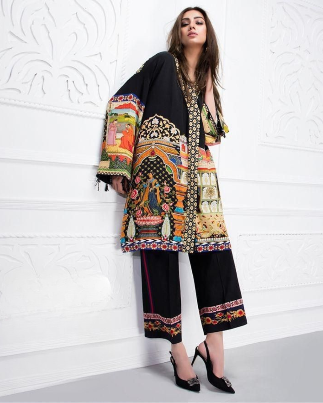 Women Printed Cotton Blend Kurti Pant Set | Ethnic 2 Pc Co-Ord Outfit