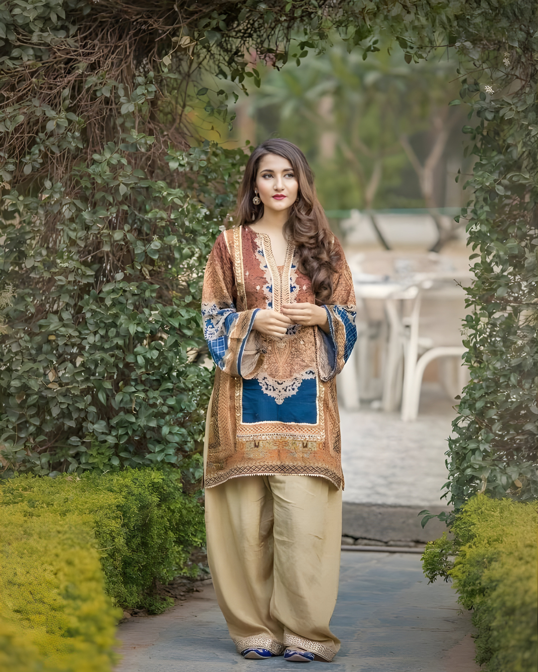 Women Printed Cotton Blend Kurti Pant Set | Festive Ethnic 2 Pc Co-Ord