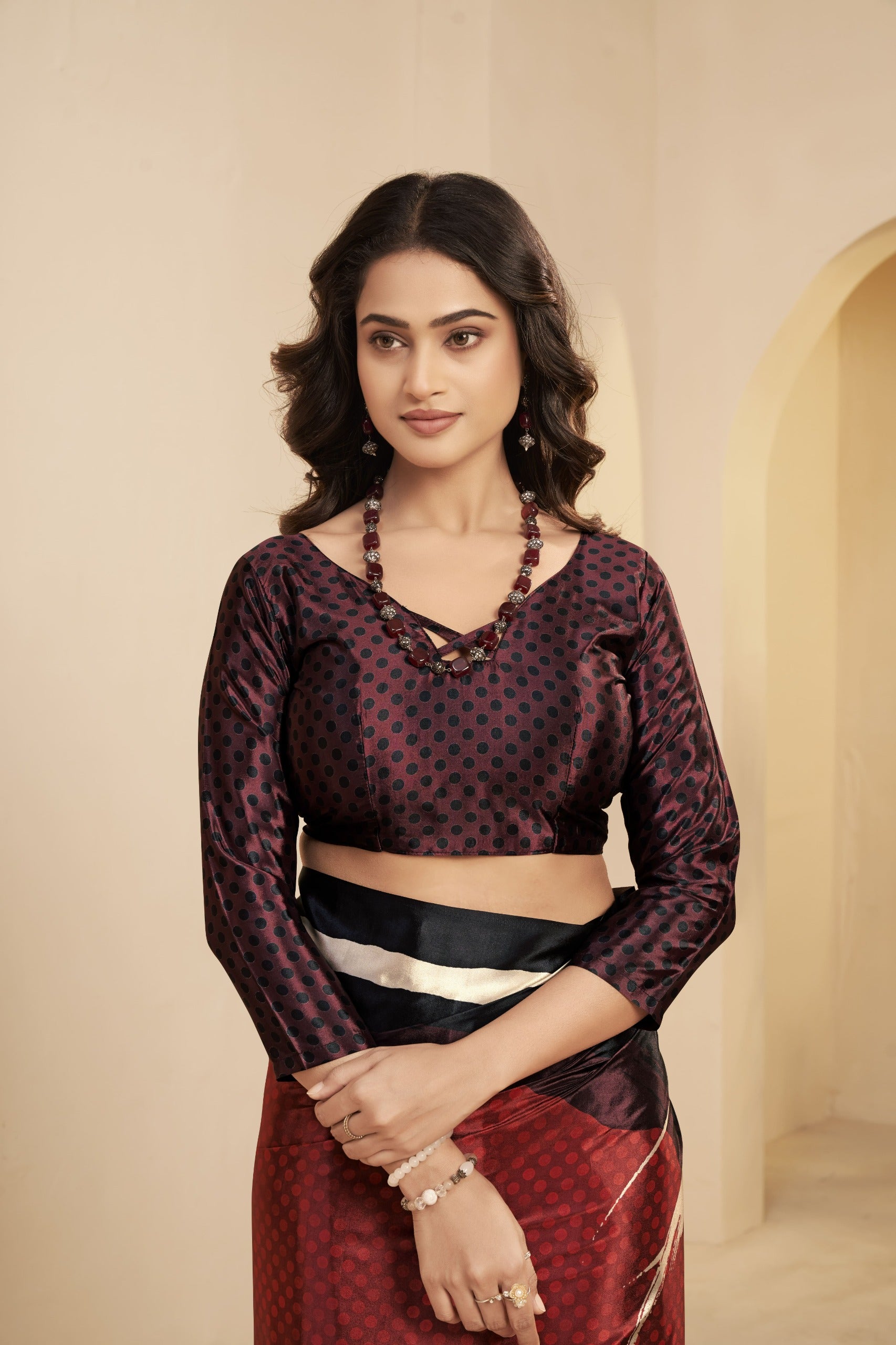 Black Designer Saree with Red Printed Pallu – Party Wear & Festive Saree