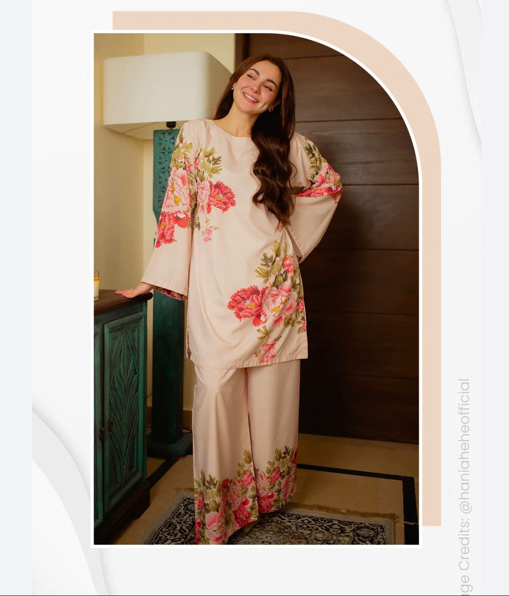 New Arrival Celebrity Designer Cotton Rayon Blend 2 Piece Coord Set For Women | International Style Soft Top Pant Outfit | Plus Size Daily Wear Coords