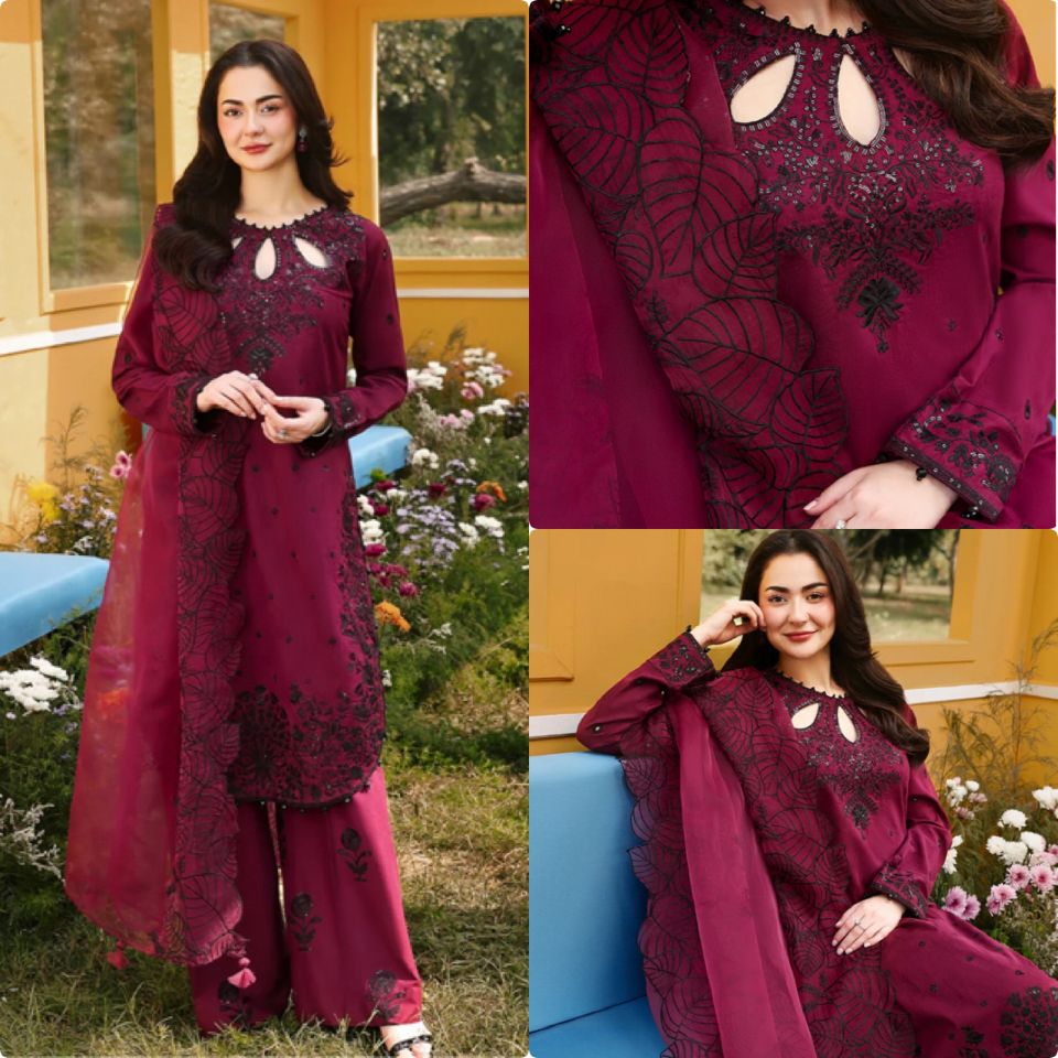 Designer Satin Rayon Palazzo Suit Set For Women | Embroidered Sequence Work Top Palazzo With Organza Silk Dupatta | Party Wear Ethnic Outfit
