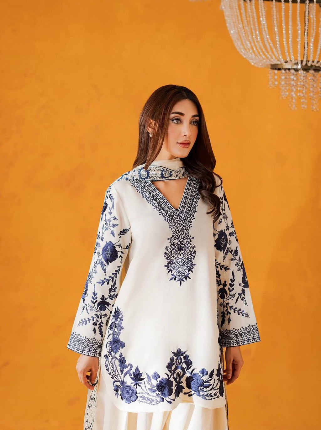 Pure Cotton Farshi Suit Set For Women | Designer 3 Piece Kurti Pant Dupatta Set With Mirror & Stud Work | Plus Size Ethnic Wear