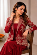 BB-61 Premium Koti with Dhoti Lehenga Set – Heavy Rangoli Silk