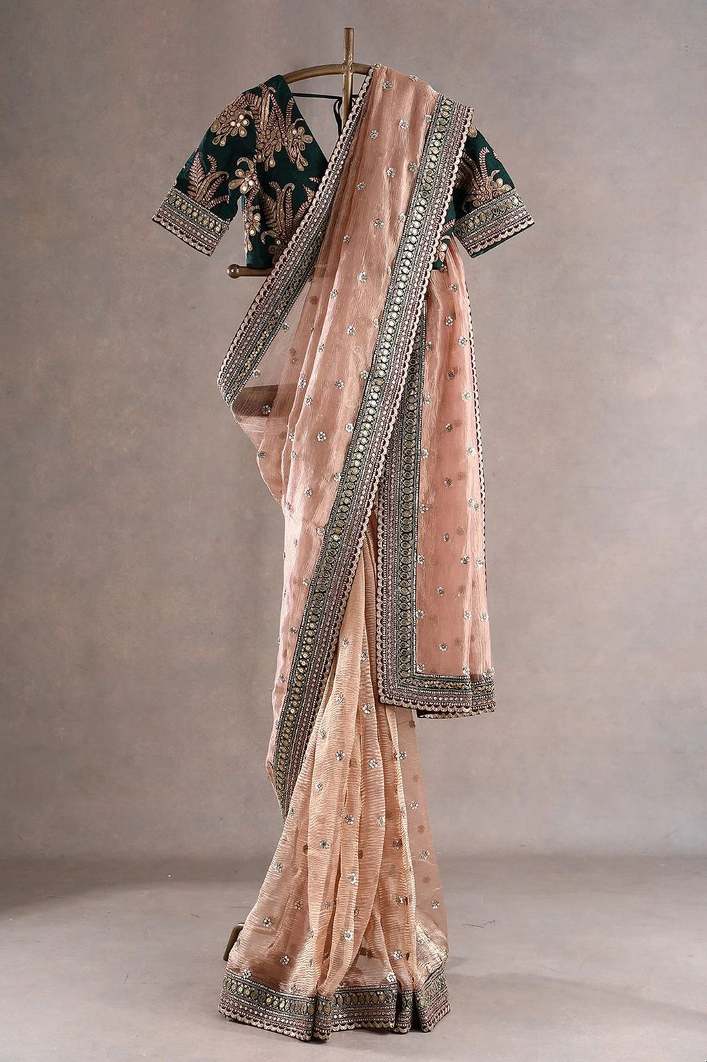 KD-515 Designer Twill Net Saree with Thread & Sequence Work