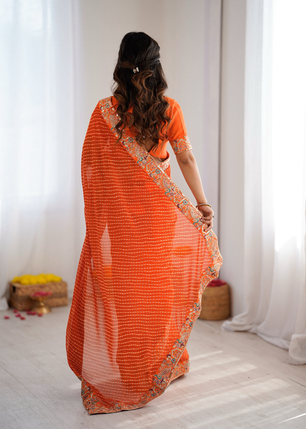 Bandhani Embroidered Saree