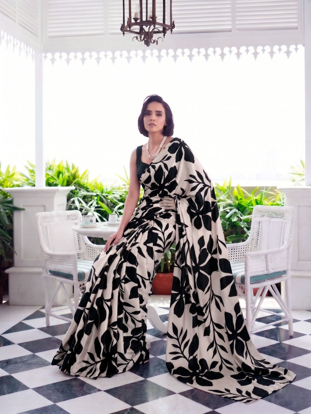 Printed Satin Silk Saree