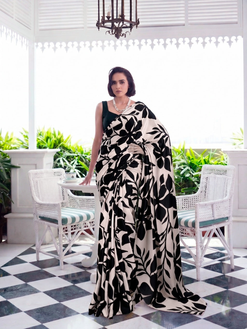 Printed Satin Silk Saree