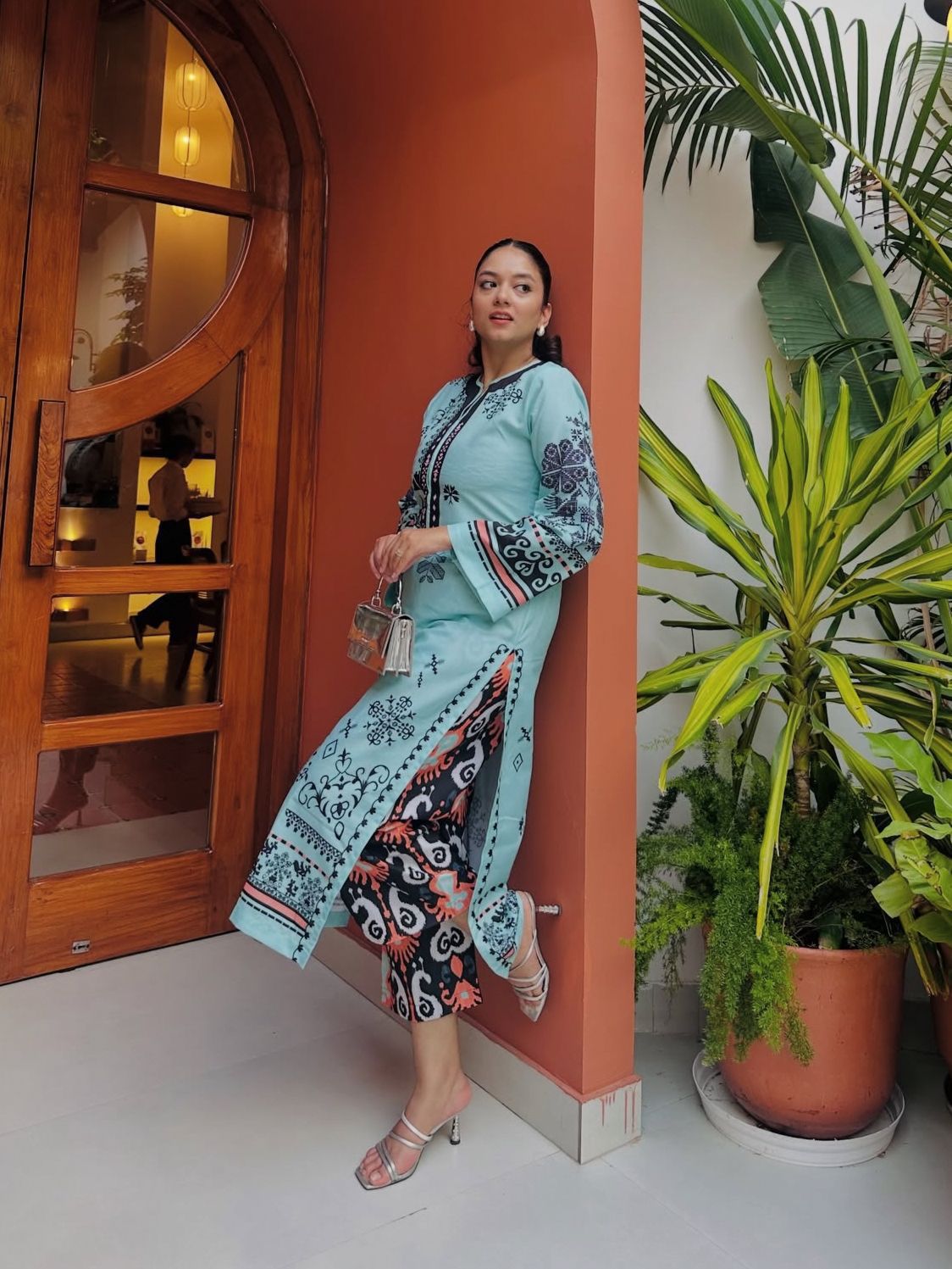 Blue Premium Swiss Cotton Co-Ord Set for Women | Boutique Stitching | Comfortable Fit