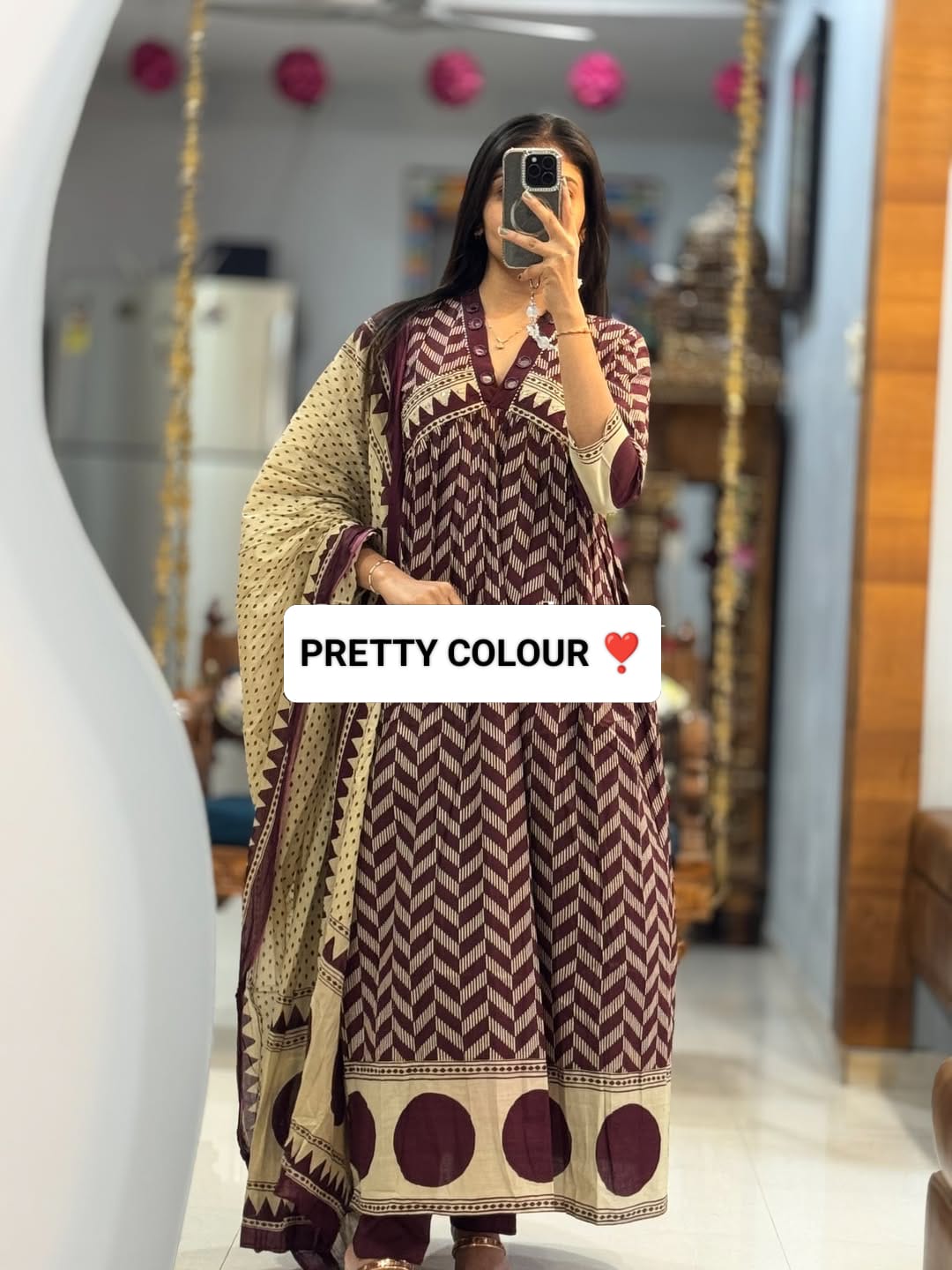 Pure Mul Mul Cotton Ghera Suit Set For Women | Branded 4 Piece Printed Kurti Pant Dupatta Set With Bracelet | Designer Ethnic Wear