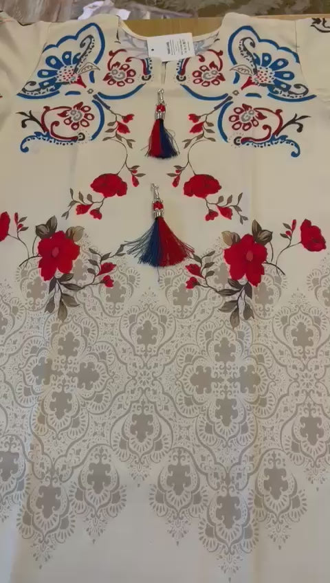 Limited Edition Cotton Kaftan Gown for Women | Premium Breathable Daily Wear Kaftan 52 Inch | Plus Size M-5XL