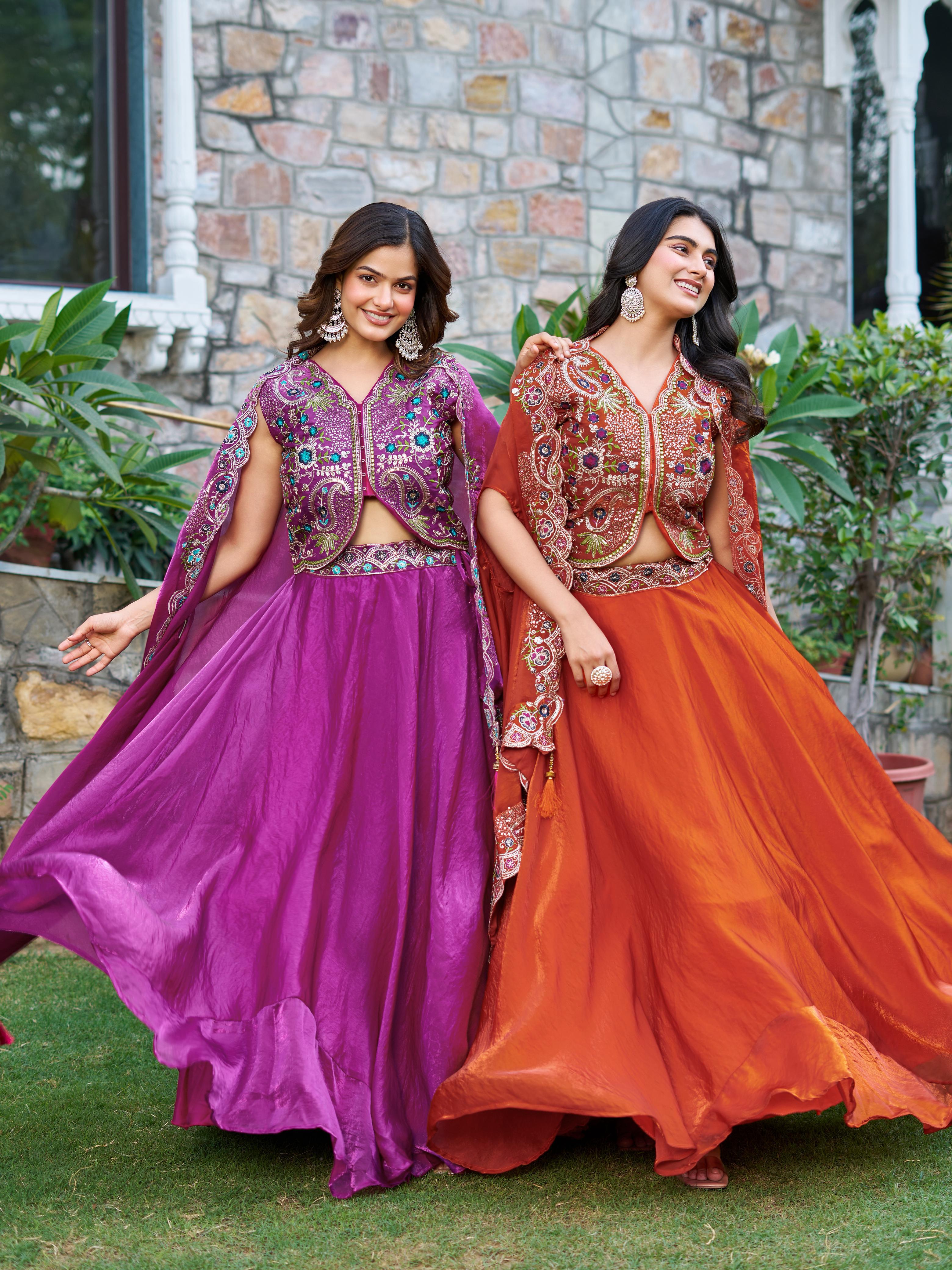 Designer Fendy Silk Lehenga Choli with Heavy Embroidery & 8.5 Meter Flair