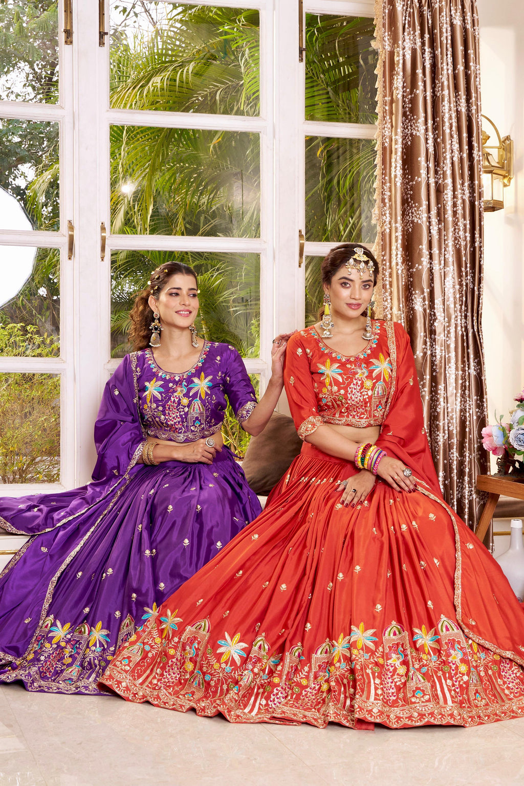 Premium Crepe Silk Lehenga Choli with Heavy Embroidery & Sequence Work