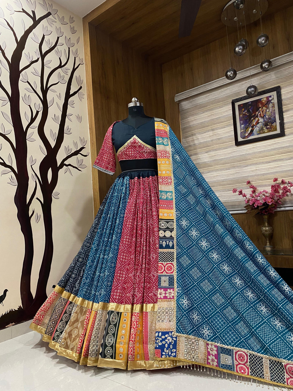 Rangrez Multicolor Patchwork Lehenga Choli Set