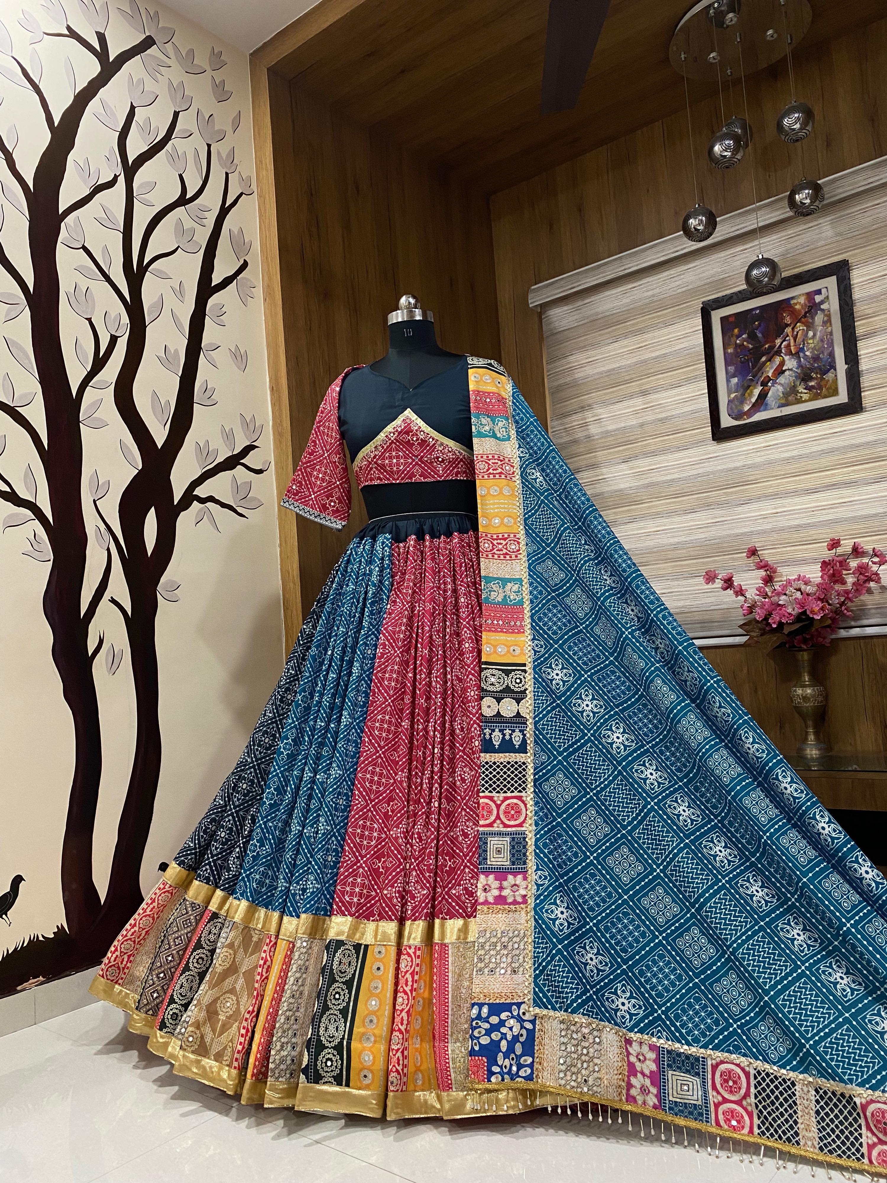 Rangrez Multicolor Patchwork Lehenga Choli Set