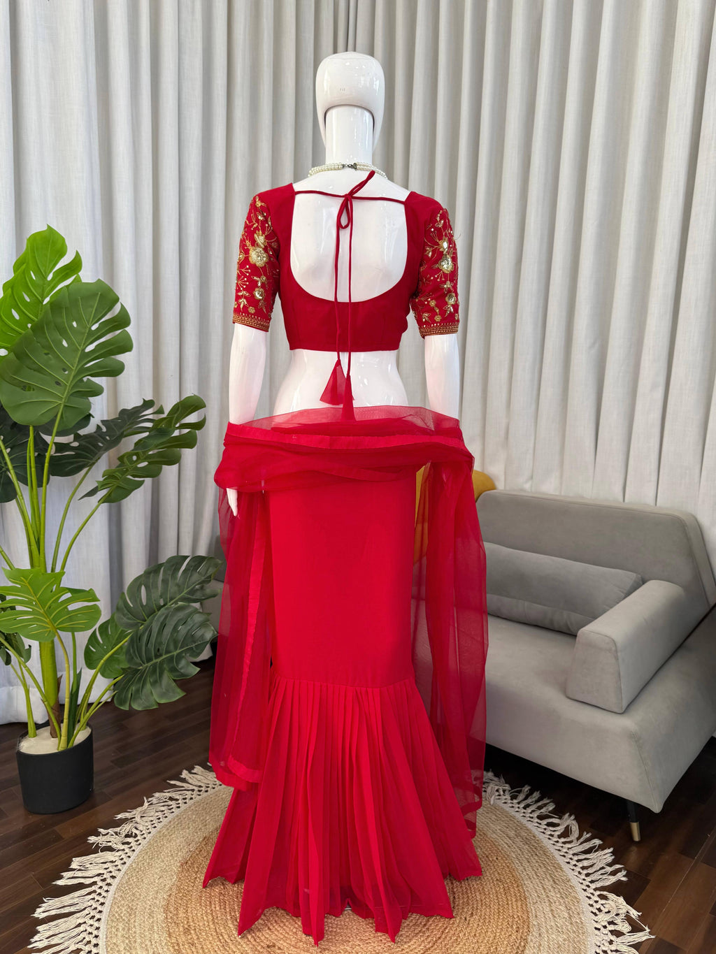 Wedding Wear Ready-to-Wear Lehenga Saree
