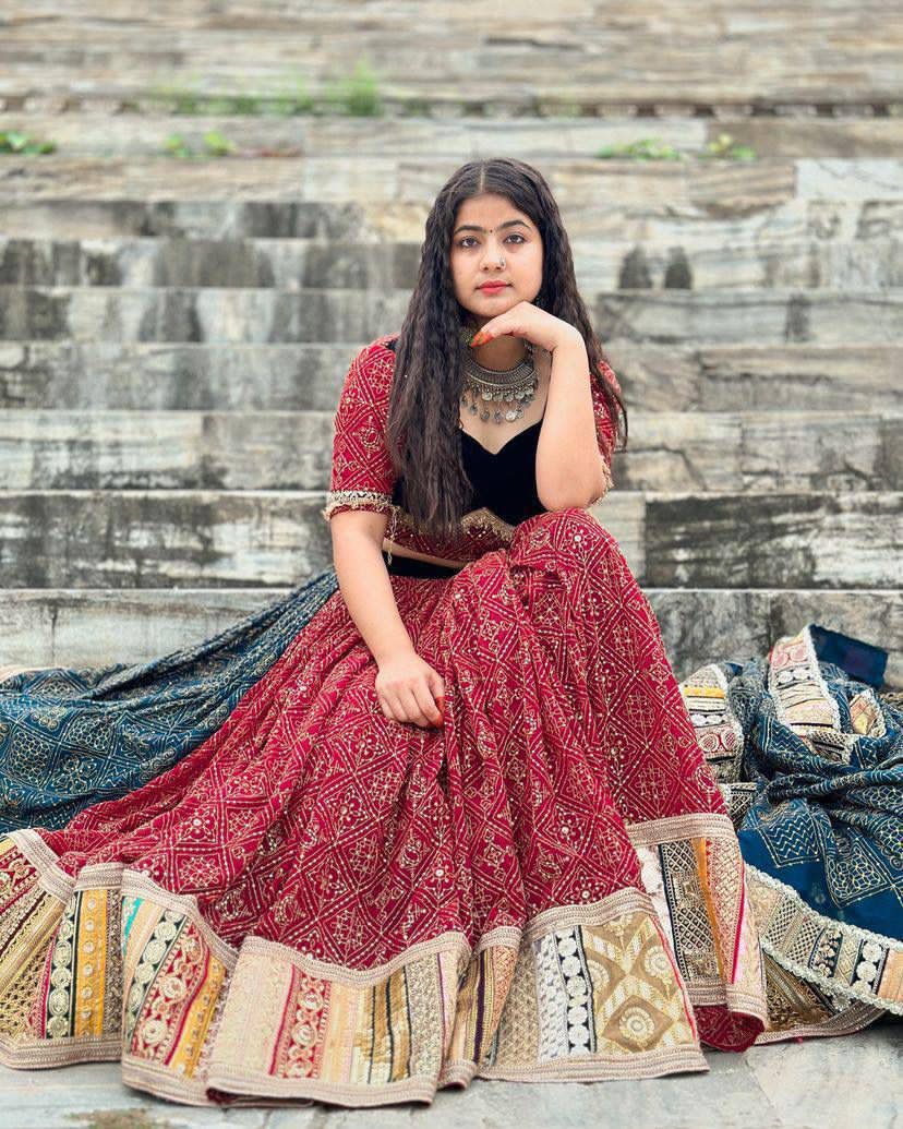 Rangrez Multicolor Patchwork Lehenga Choli Set
