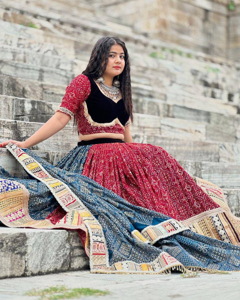 Rangrez Multicolor Patchwork Lehenga Choli Set