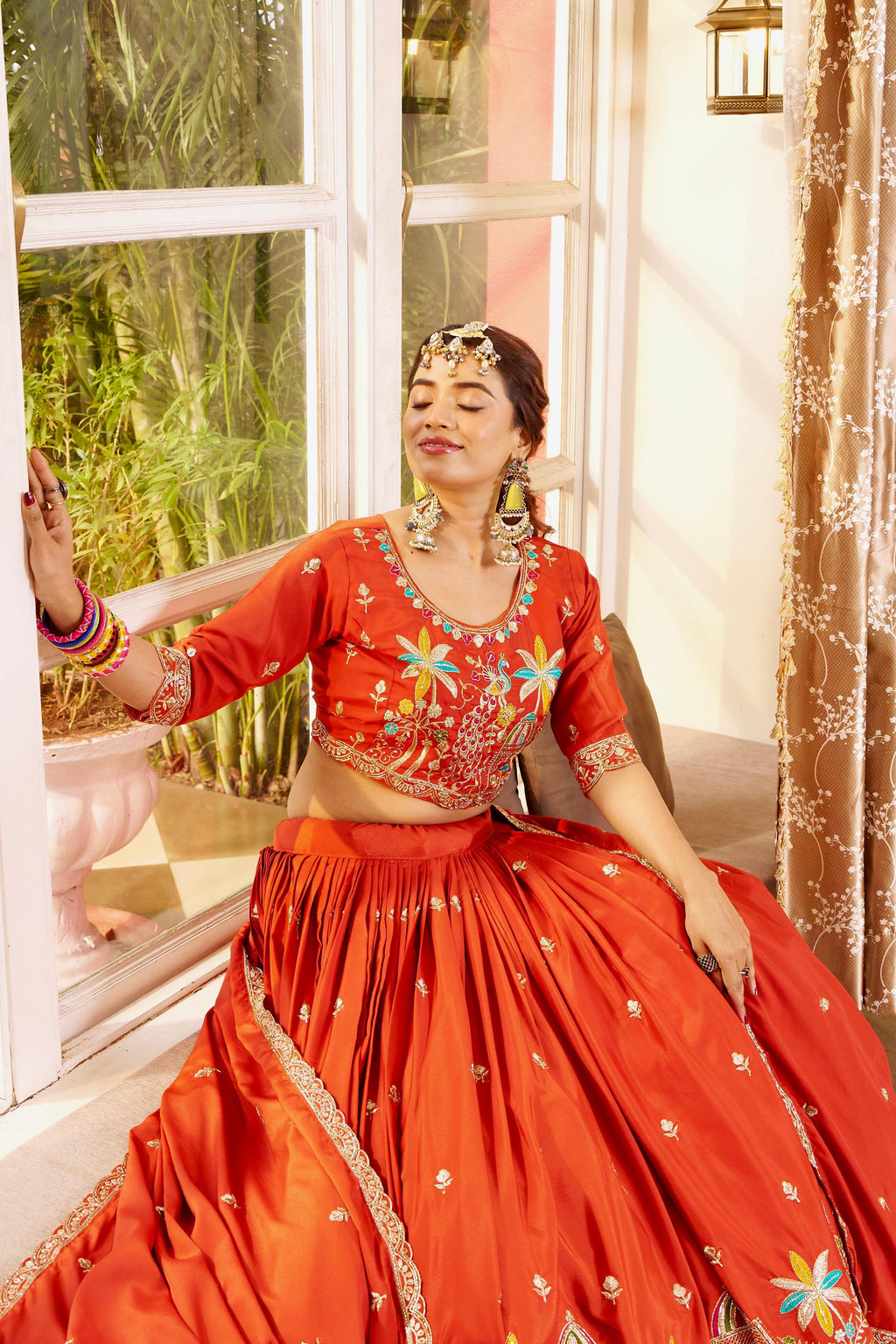 Premium Crepe Silk Lehenga Choli with Heavy Embroidery & Sequence Work