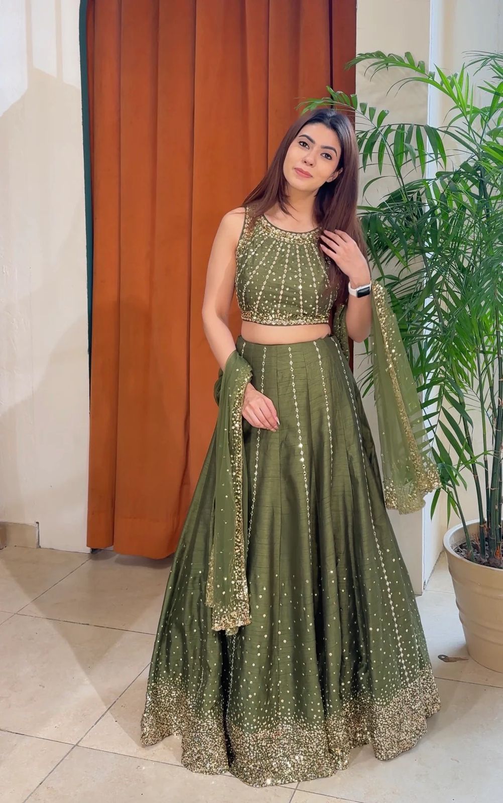 Wedding & Festive Thai Silk Lehenga with Net Dupatta