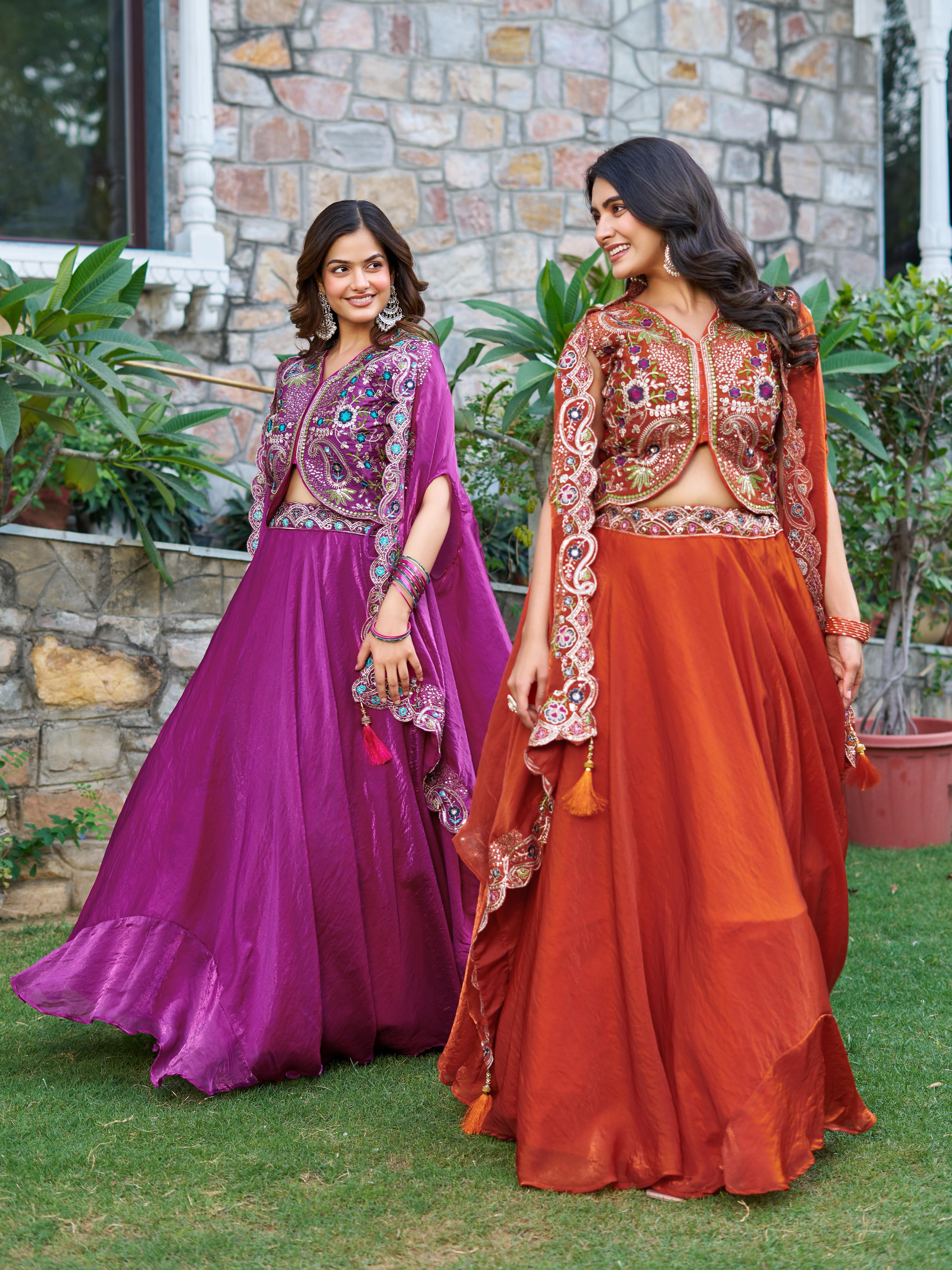 Designer Fendy Silk Lehenga Choli with Heavy Embroidery & 8.5 Meter Flair
