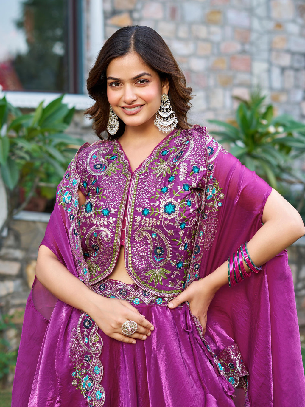 Designer Fendy Silk Lehenga Choli with Heavy Embroidery & 8.5 Meter Flair