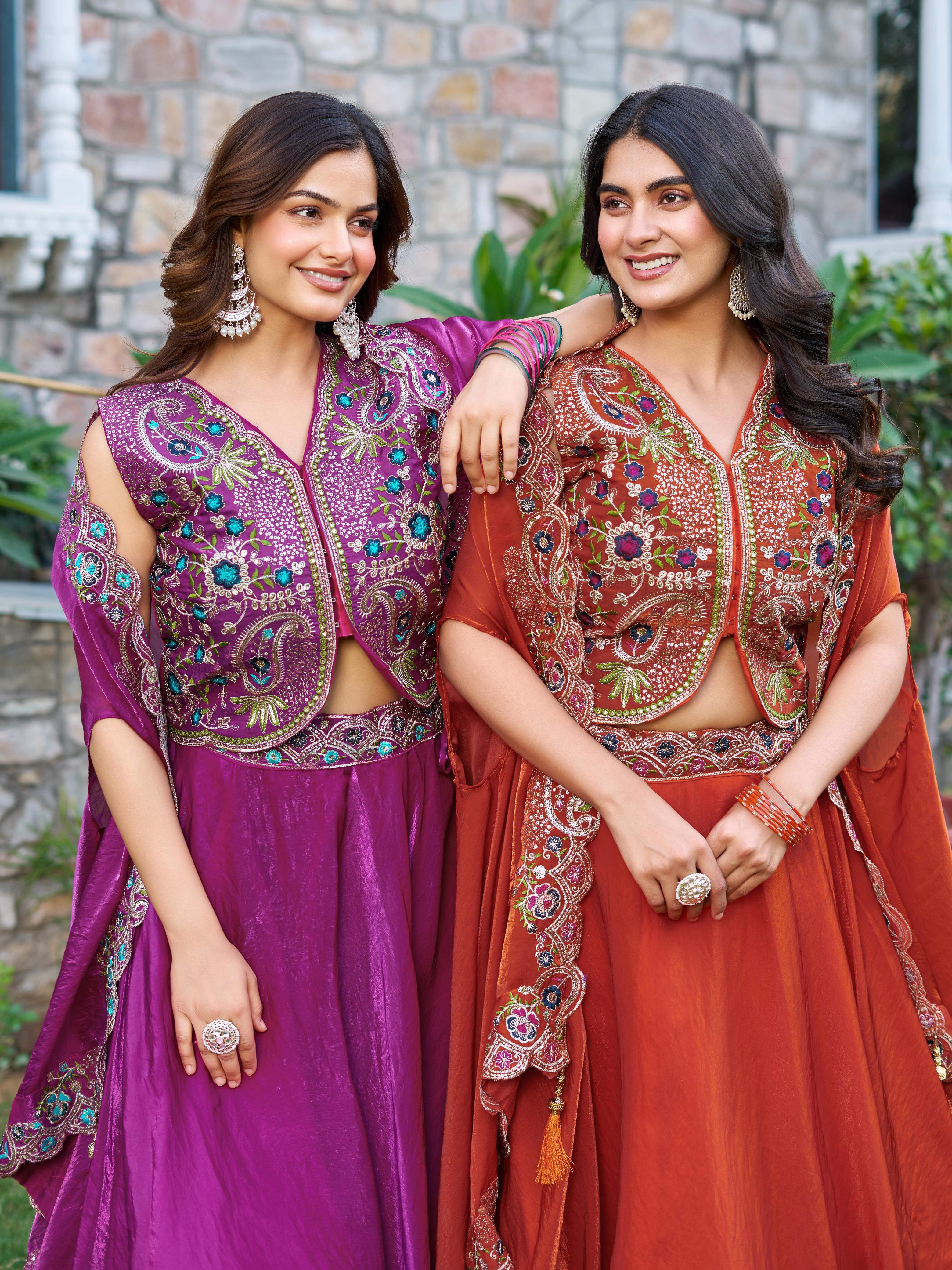 Designer Fendy Silk Lehenga Choli with Heavy Embroidery & 8.5 Meter Flair