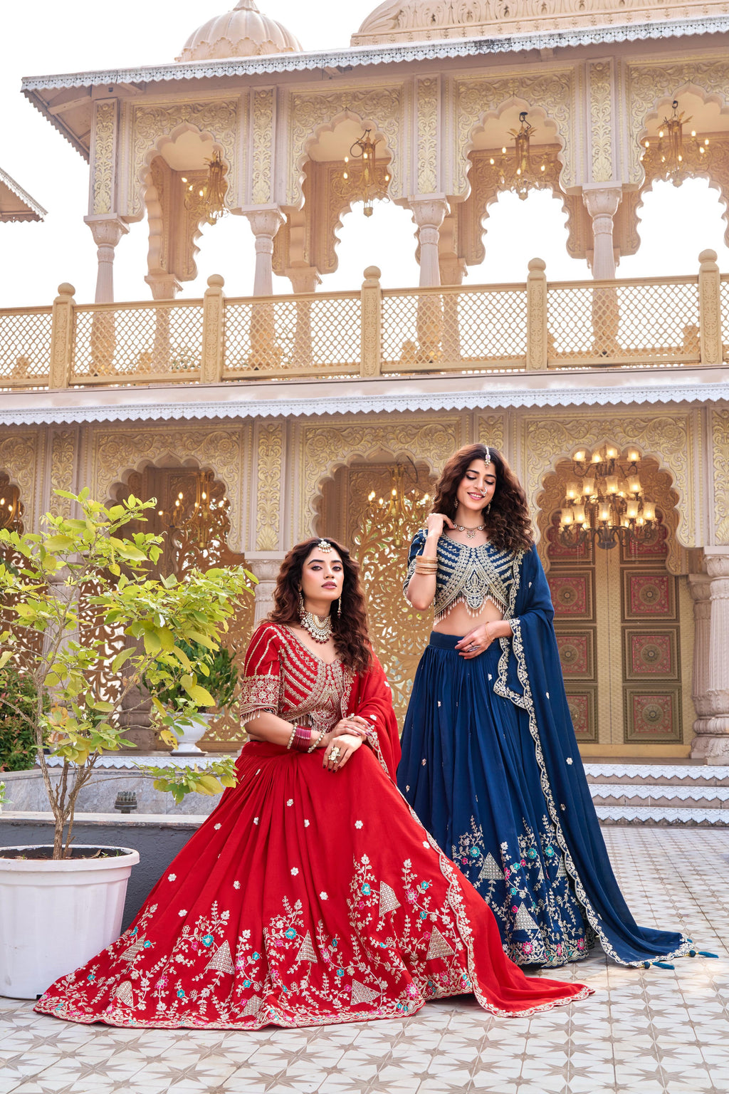 Premium Vichitra Wedding Lehenga Choli with Heavy Cording Embroidery