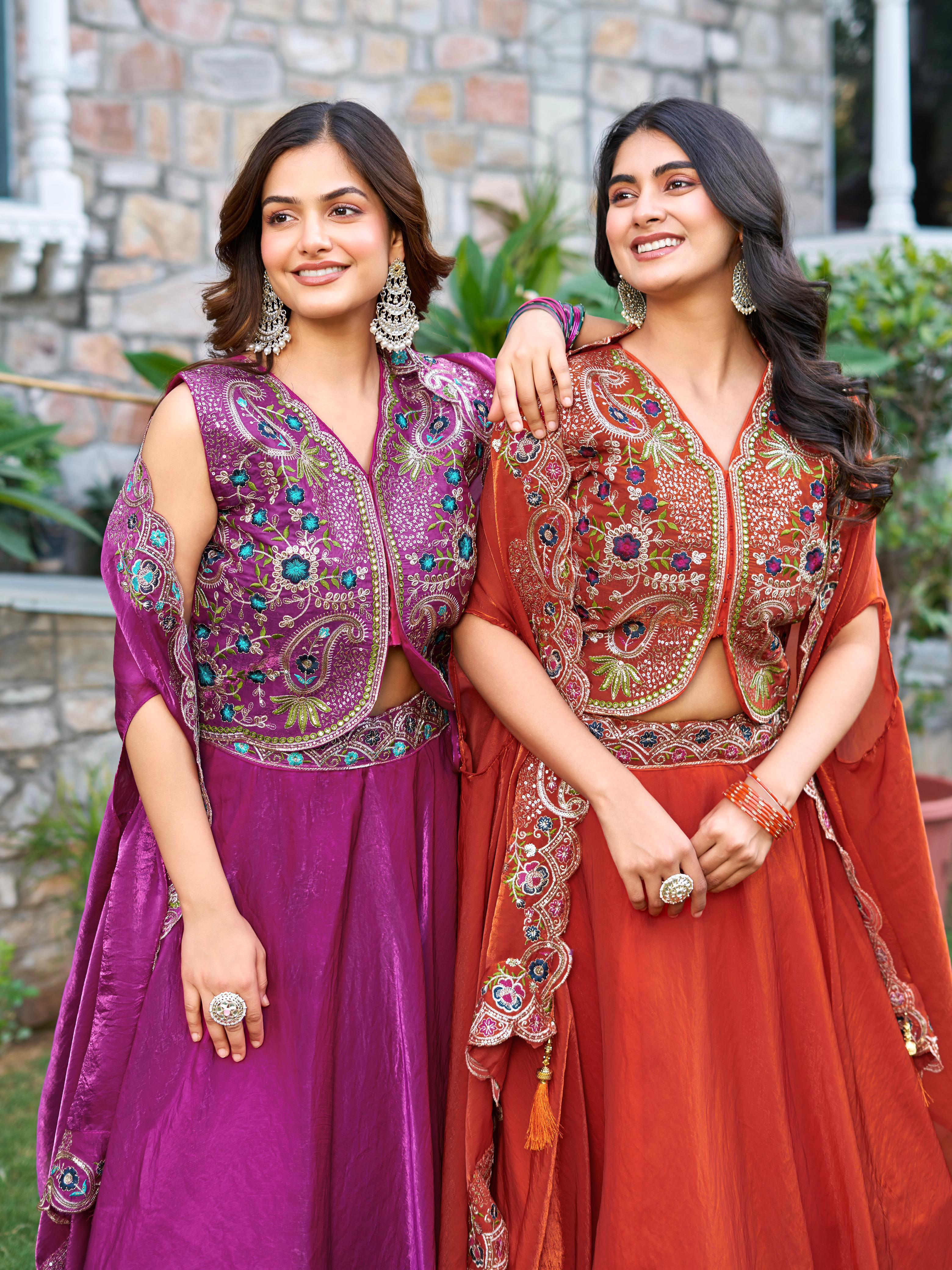 Designer Fendy Silk Lehenga Choli with Heavy Embroidery & 8.5 Meter Flair