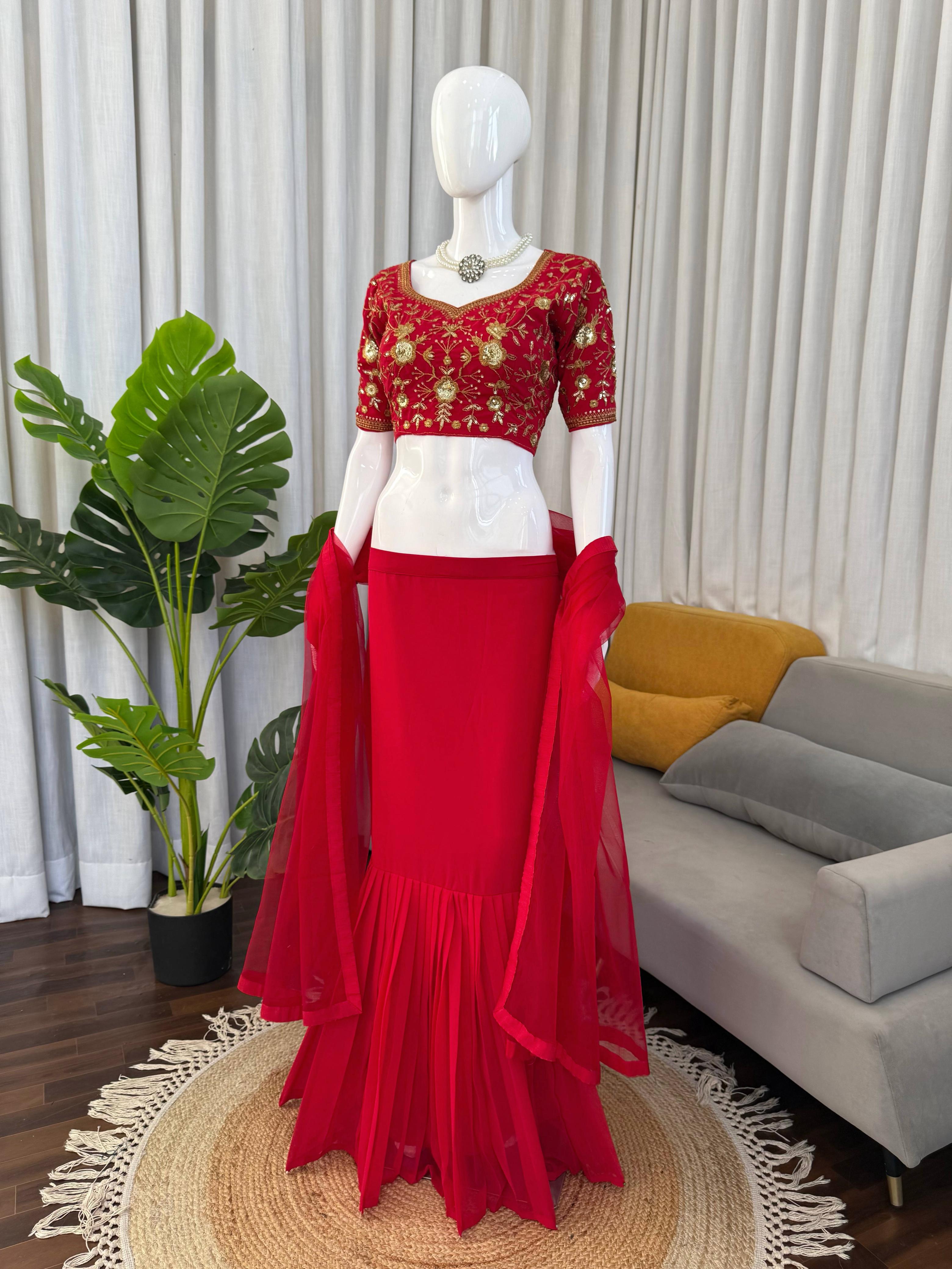 Wedding Wear Ready-to-Wear Lehenga Saree