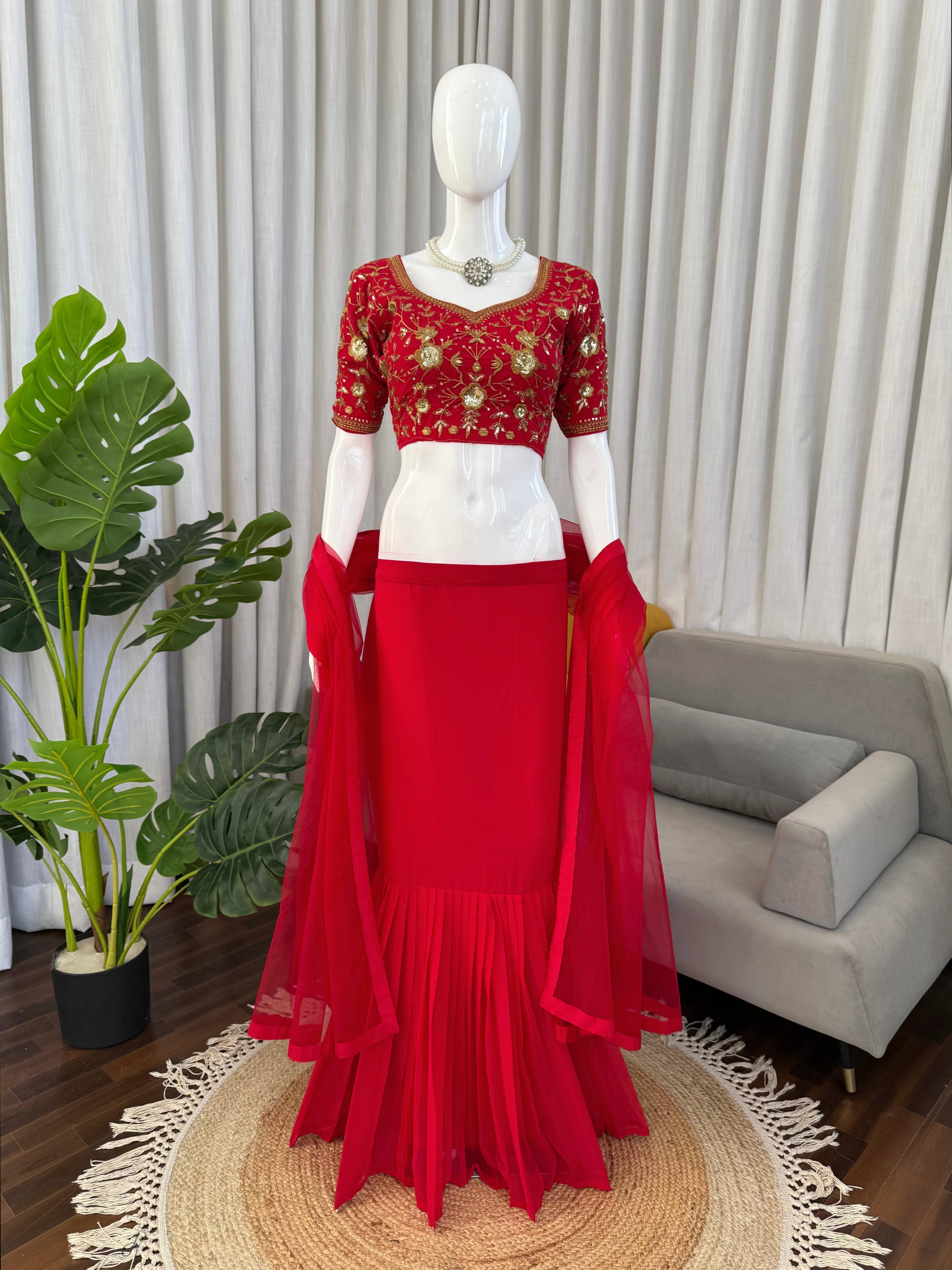 Wedding Wear Ready-to-Wear Lehenga Saree